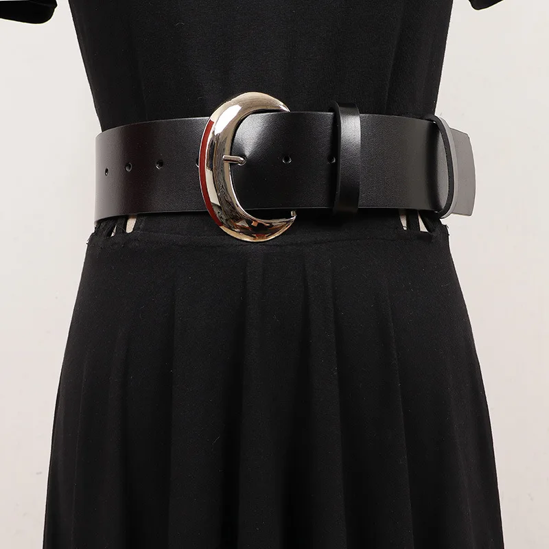 女性の高級ファッション本革コルセット女性カマーバンドコートウエストバンドドレスデクラテーションワイドベルト