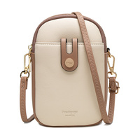 2023 Spring and summer new mobile phone bag female Japanese and South Korean PU soft small fresh high-grade fashion zipper large