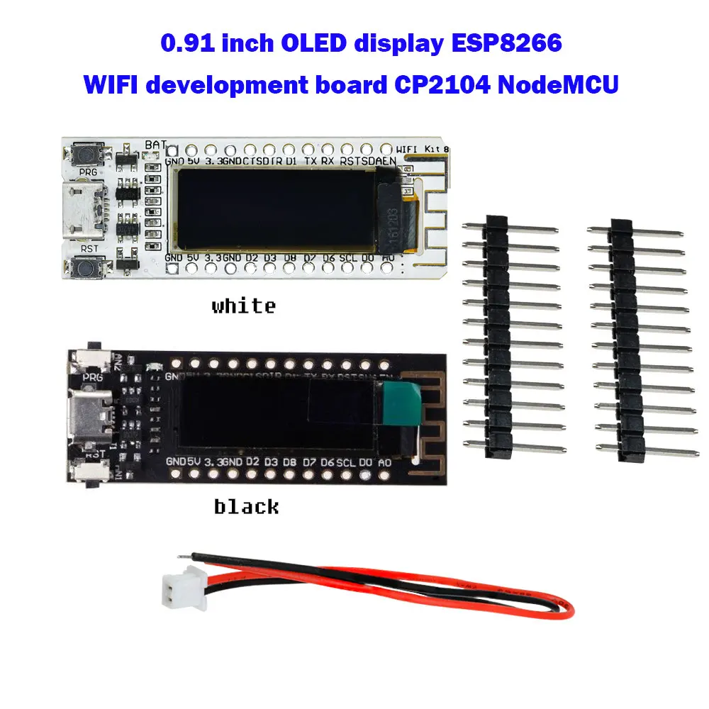 3.3V 5V 0.91 inch OLED Display ESP8266 CP2104 Wireless WiFi Development Board Module Micro USB DIY Kit for Arduino NodeMCU