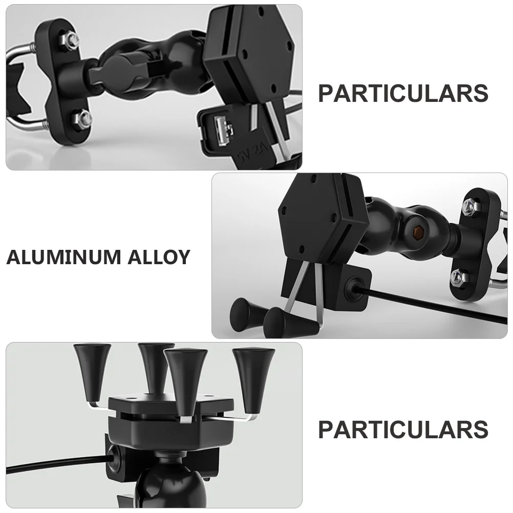

Держатель для мотоцикла, регулируемый из алюминиевого сплава, водонепроницаемый, противоударный, USB-порт, индикаторная лампа, крепление для телефона на мотоцикле