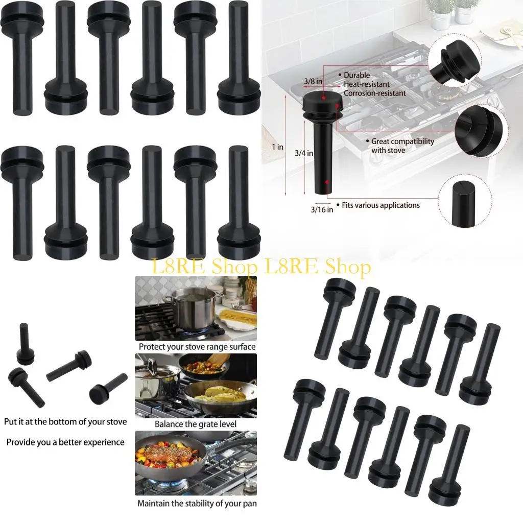 Pacote l8re 12 almofadas substituição pés borracha, substituição hob hob rust material borracha borracha