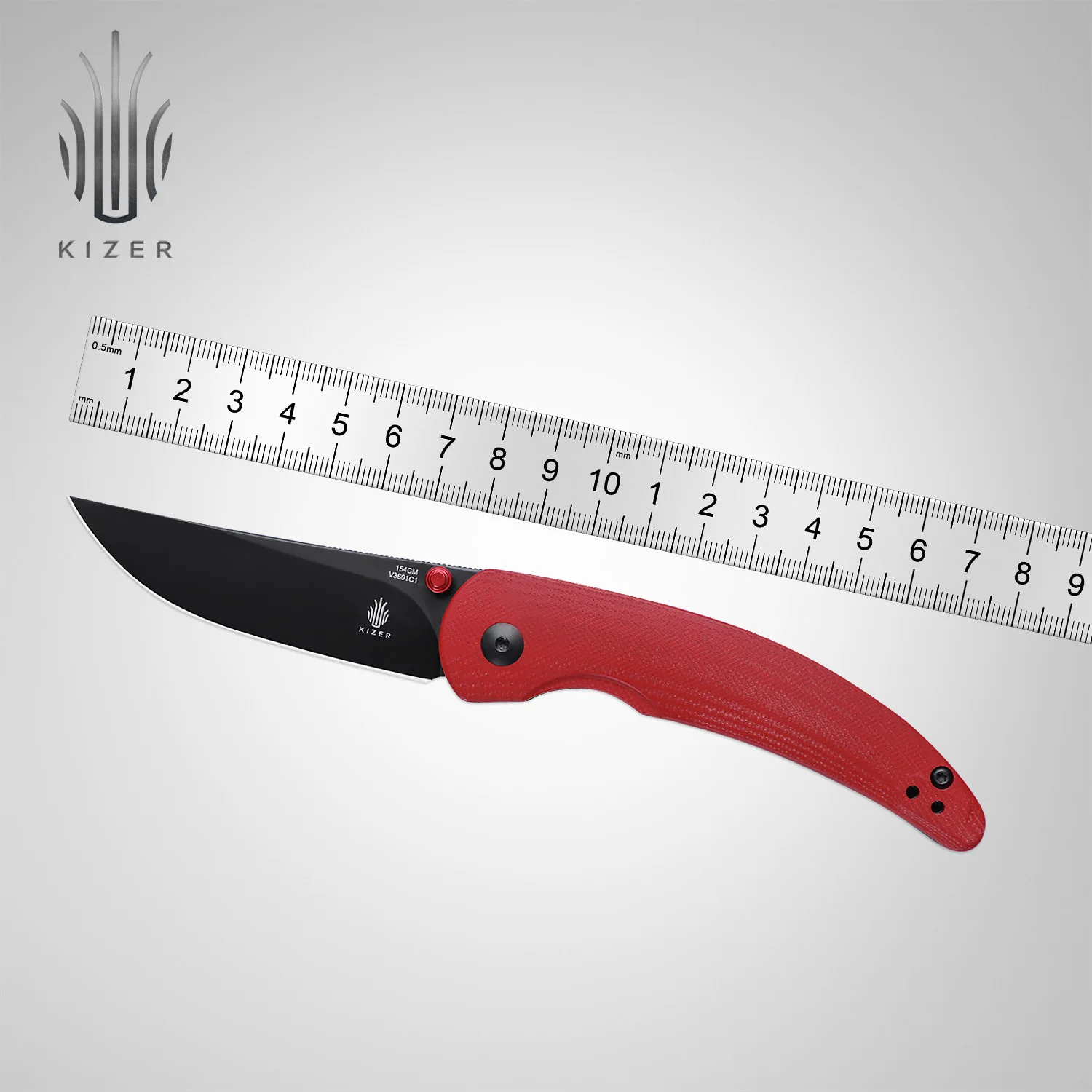 

Kizer Knife Folding V3601C1 Chili Pepper 2022 New Pocket Knife with Black 154CM Steel Blade High Quality EDC Tools