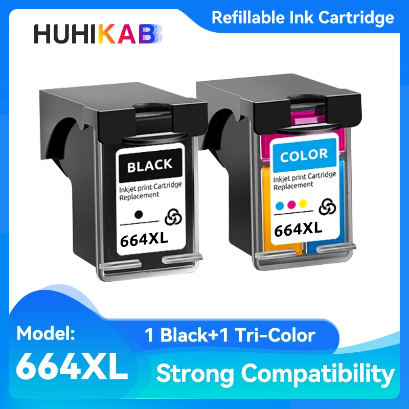 Refillable For HP 664XL 664 Ink Cartridge For HP664 Deskjet 1115 2135 3635 2138 3636 3638 4535 4536 4538 4675 4676 4678 Printer