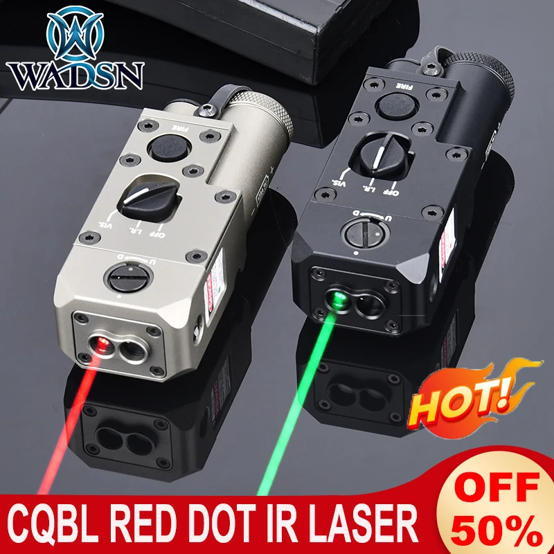 

WADSN Full Metal CQBL Hunting Light Red Dot Green Blue Laser IR Pointer Scout Lamp SF M300 M300A Flashlight Dual Switch