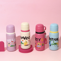 1pc Cute Cartoon Thermal Bottle 316 Stainless Steel Vacuum Flask Insulated Thermos Cup with Handle for Kid Woman Water Bottle