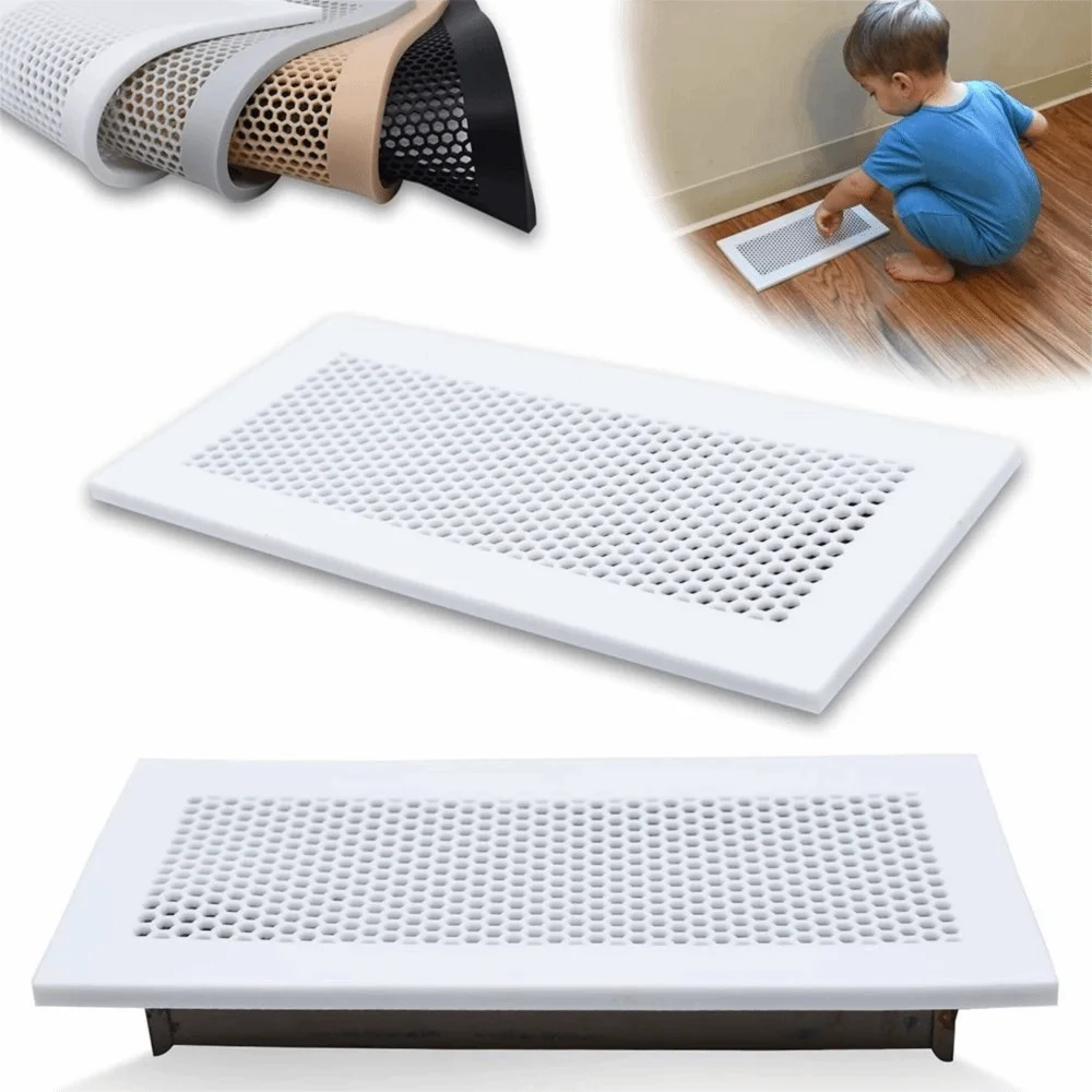 أغطية فتحات تهوية أرضية من السيليكون المتين لمنع الحشرات، غطاء تهوية أرضي مقاوم للأطفال، سجل أرضية مرن