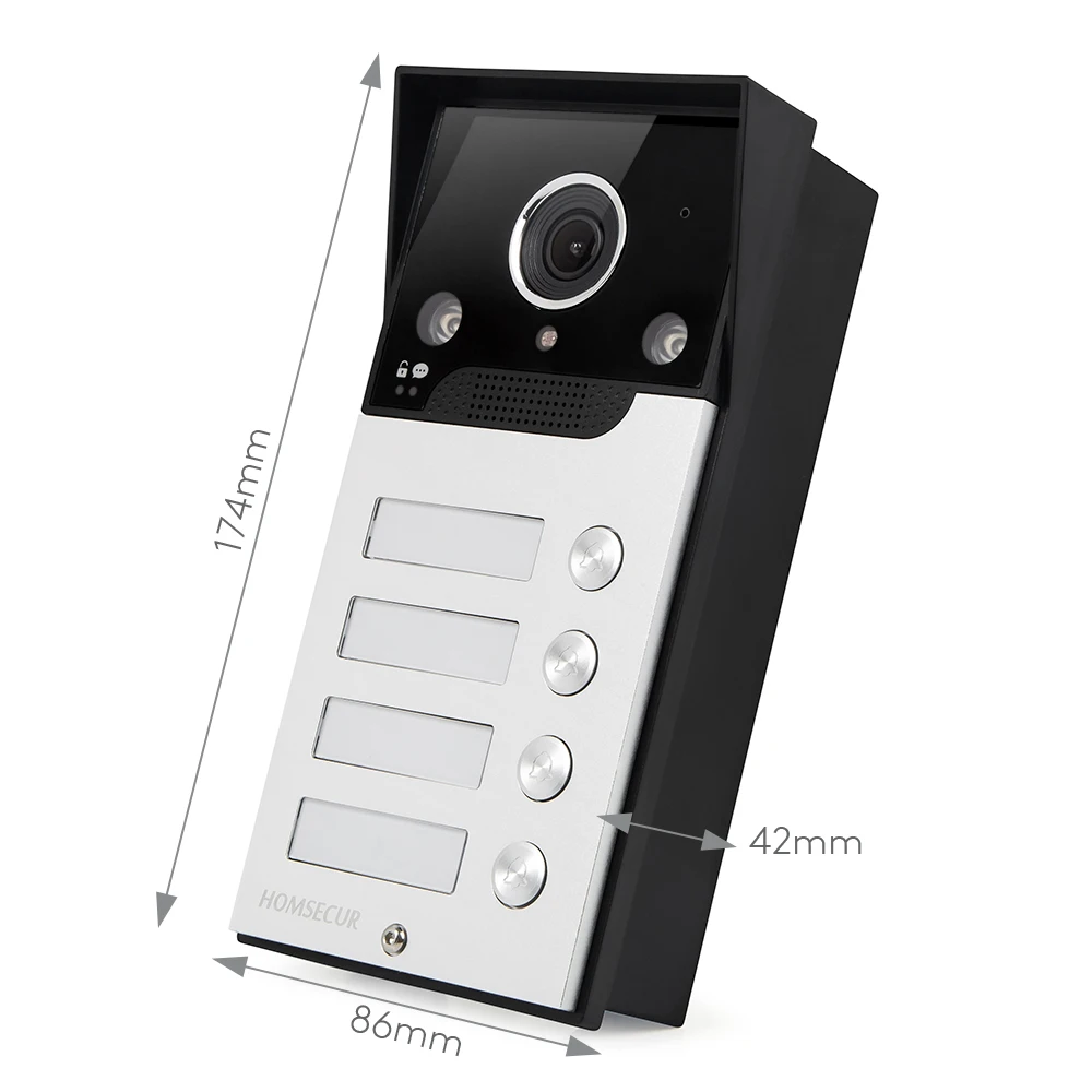 campanello-da-esterno-homsecur-msa-4-ahd-non-autonomo-per-videocitofono-xsl-interfono-per-4-famiglie