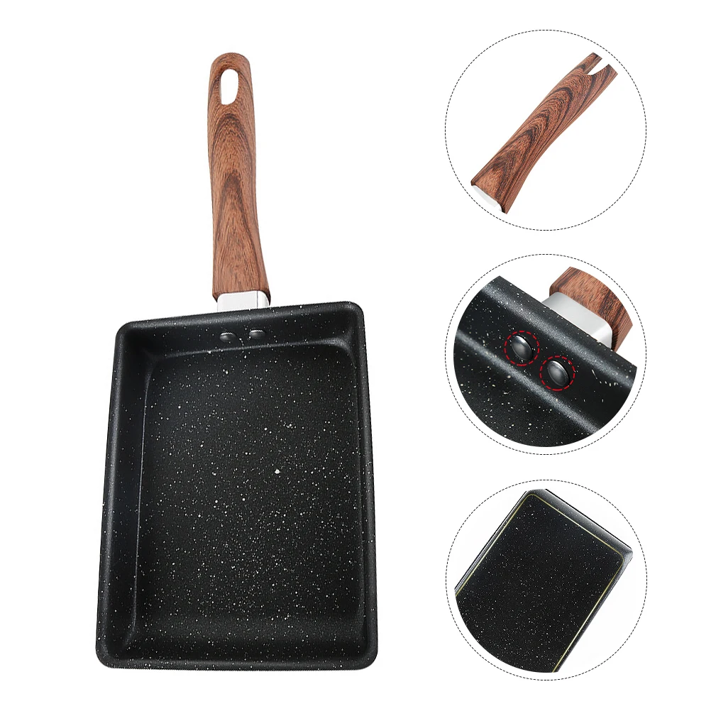

Non Stick Frying Pan Square Tamagoyaki Omelette Pan Mini Kitchen Skillet Home Outdoor Camping Pot Grilling Cooking No Chemical