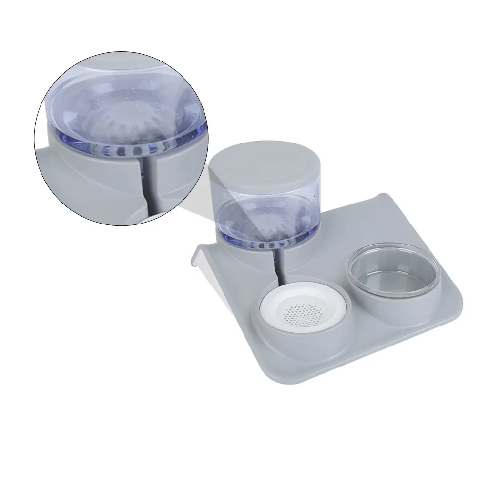 

1pc Drinking Fountain For Cats Dogs Automatic Dispenser Dual Use Food Water Non-Tip Eco-Friendly Pet Water Drinking Cat Bowl