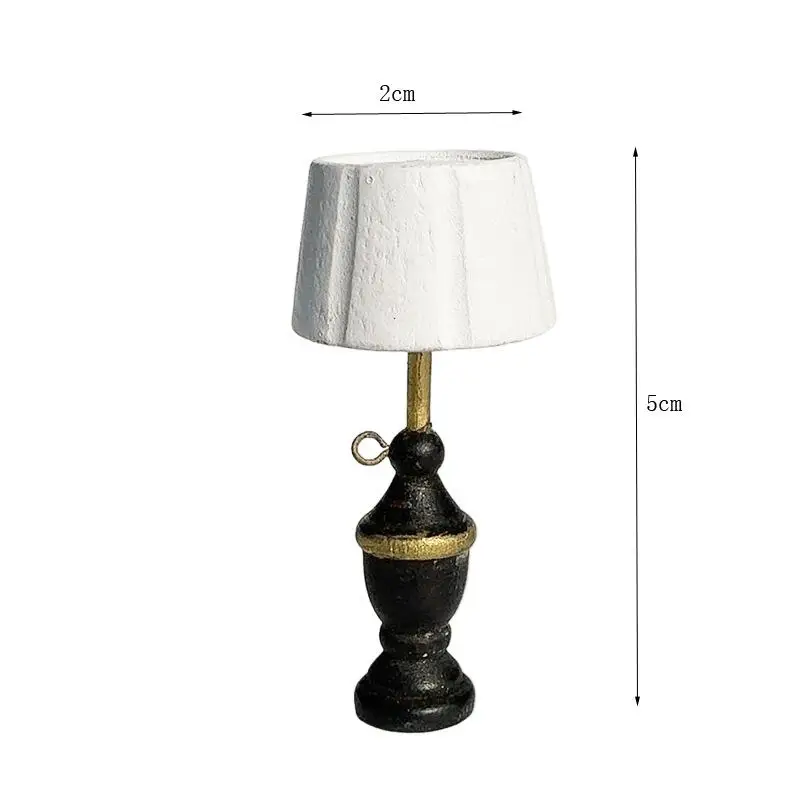 [JN] 1:12 인형집 미니어처 나무 램프 모델 장식 사진 촬영 소품 어린이 역할 놀이 장난감 집 장식 선물