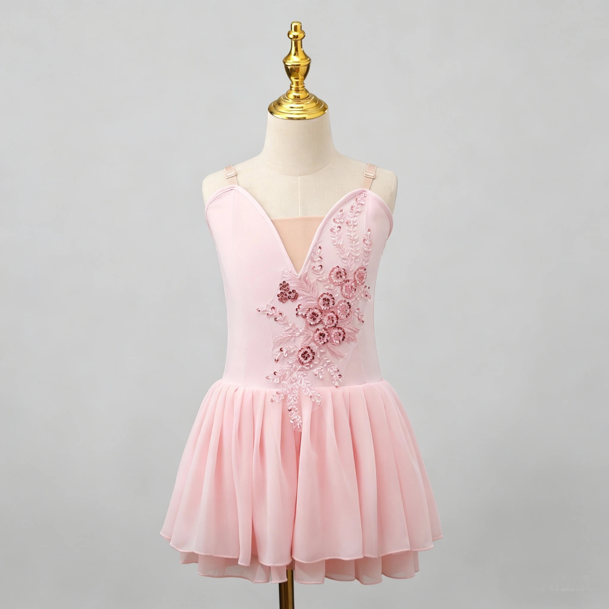 プロの子供向けバレエ公演用バレエ衣装セット、子供用バレエドレス、女の子用シフォン製クラシックレオタード、バレエドレス