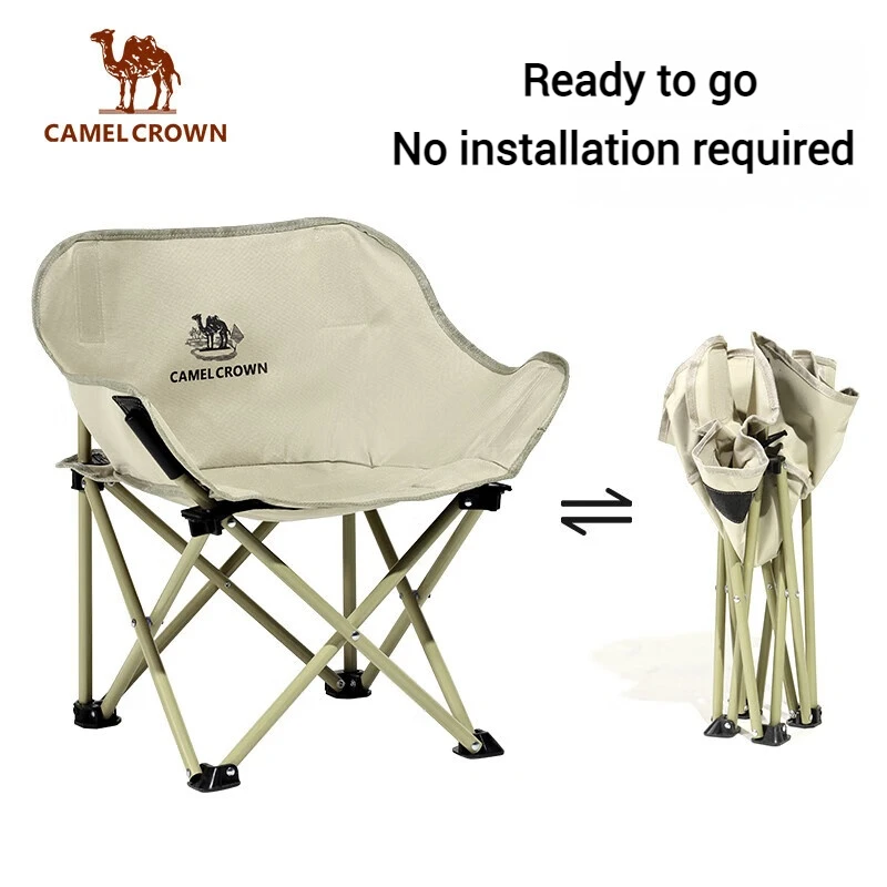 GOLDEN CAMEL Outdoor Camping Folding Chair Backrest Fishing Art Sketching Folding Chair Director Chair Beach Lounger