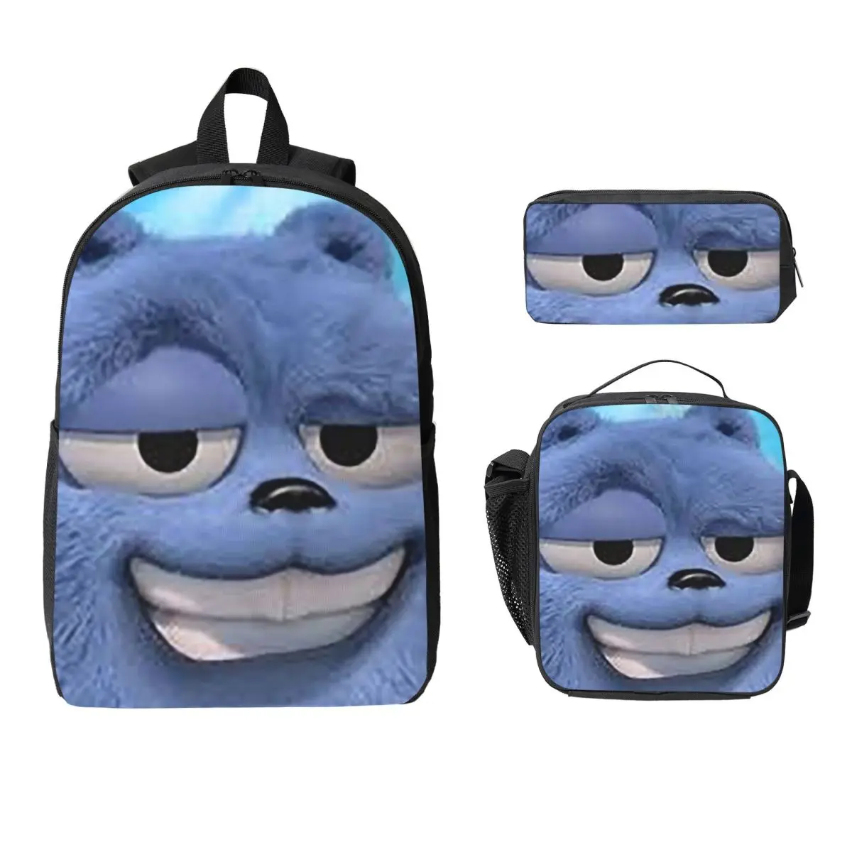 

Animation Grizzy And The Lemmings Cartoon Anime Backpack BookBag School Bag Shoulder Bags 3ps Insulated Lunch Bag Pencil Case