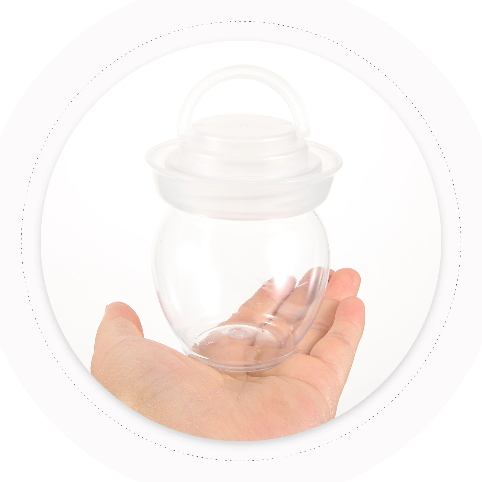 

4pcs 350ml Transparent Pickle Jars Sealed Fermenting Containers Airtight Vegetable Storage Plastic Kimchi Jars