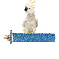 Bird Standing Stick Parrot Frosted Perch Stand For Cage Claw Sharpening Cage Perch Toy For Cockatiels Budgies Medium Parrots