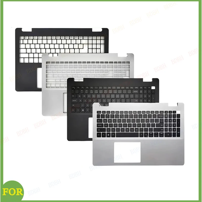 New Laptop US Keyboard For DELL Inspiron 3500 3501 3505 0KGHJK 0VJ342 01FPW2 0JHW9R Palmrest Top Case Upper Cover Silver Black