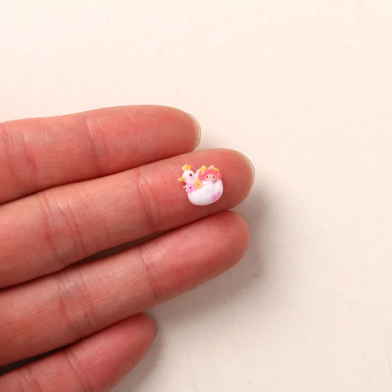 20 قطعة لطيف بطة سانريو سلسلة الراتنج مسمار السحر الجمال الراتنج كابوشون مسطح مسمار الفن الديكور DIY بها بنفسك الراتنج مسمار الملحقات #2