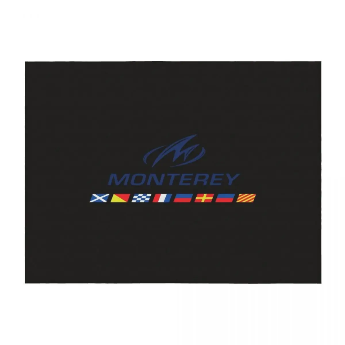 

Vintage Short Sleeve Monterey Boats Blue Logo Throw Blanket Flannel Fabric Tourist for winter Sofas Blankets