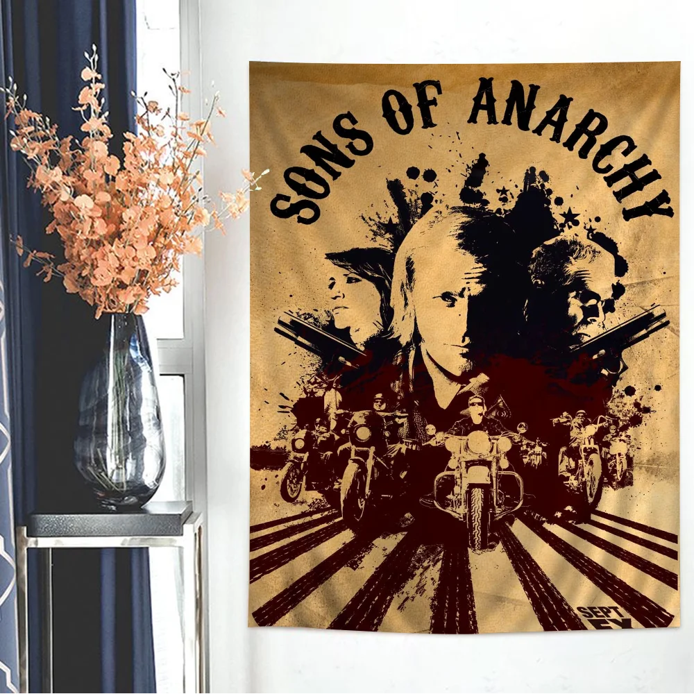 

Son Of Anarchy Hippie Wall Hanging Tapestries Art Science Fiction Room Home Decor Kawaii Room Decor