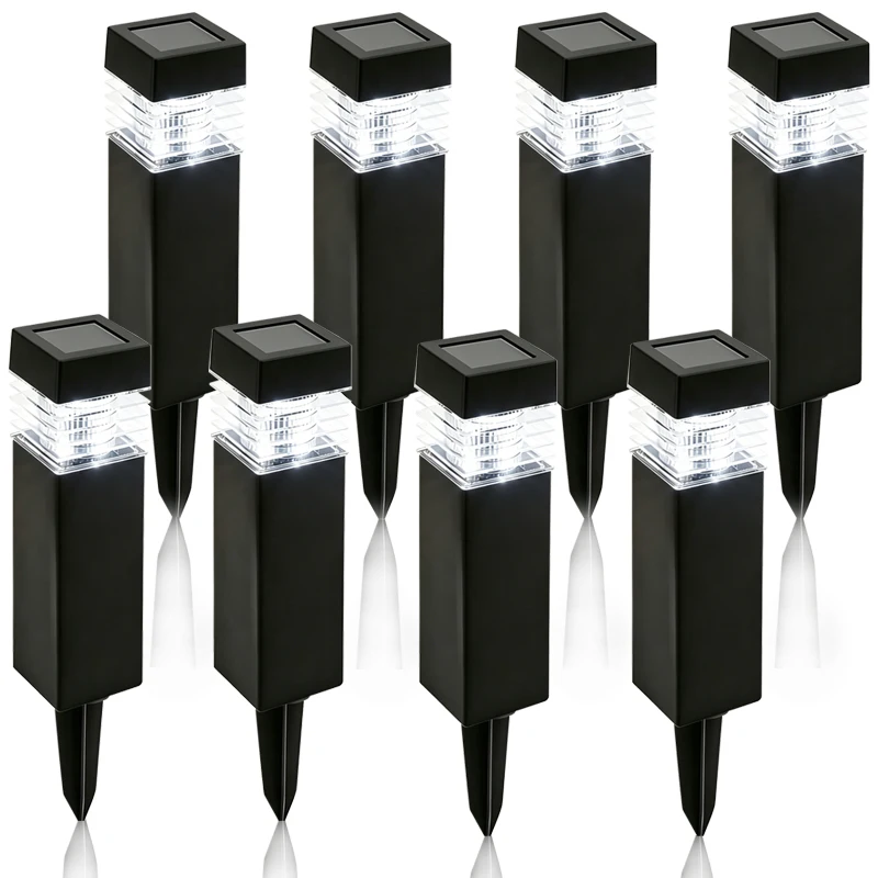 

1/4/8pcs Solar Ground Stake Lights Outdoor Pathway Lighting Lawn Lantern LED for Gardens Villas Paths Outside Solar Lumination