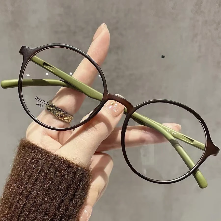 

New Round Reading Glasses for Women's Computers, Presbyopia Glasses, Fashionable Transparent Lenses, Prescription Glasses