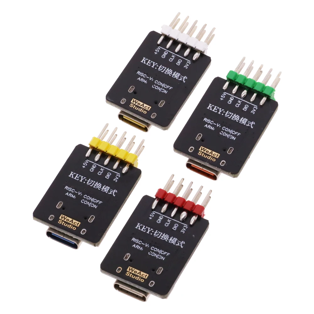 Wchlink Mini CH549F Daplink يدعم مجموعة كاملة من شرائح ARM الأساسية SWD TYPE-C/مع المنفذ التسلسلي RISC-V 3.3 فولت/5 فولت Wch-link