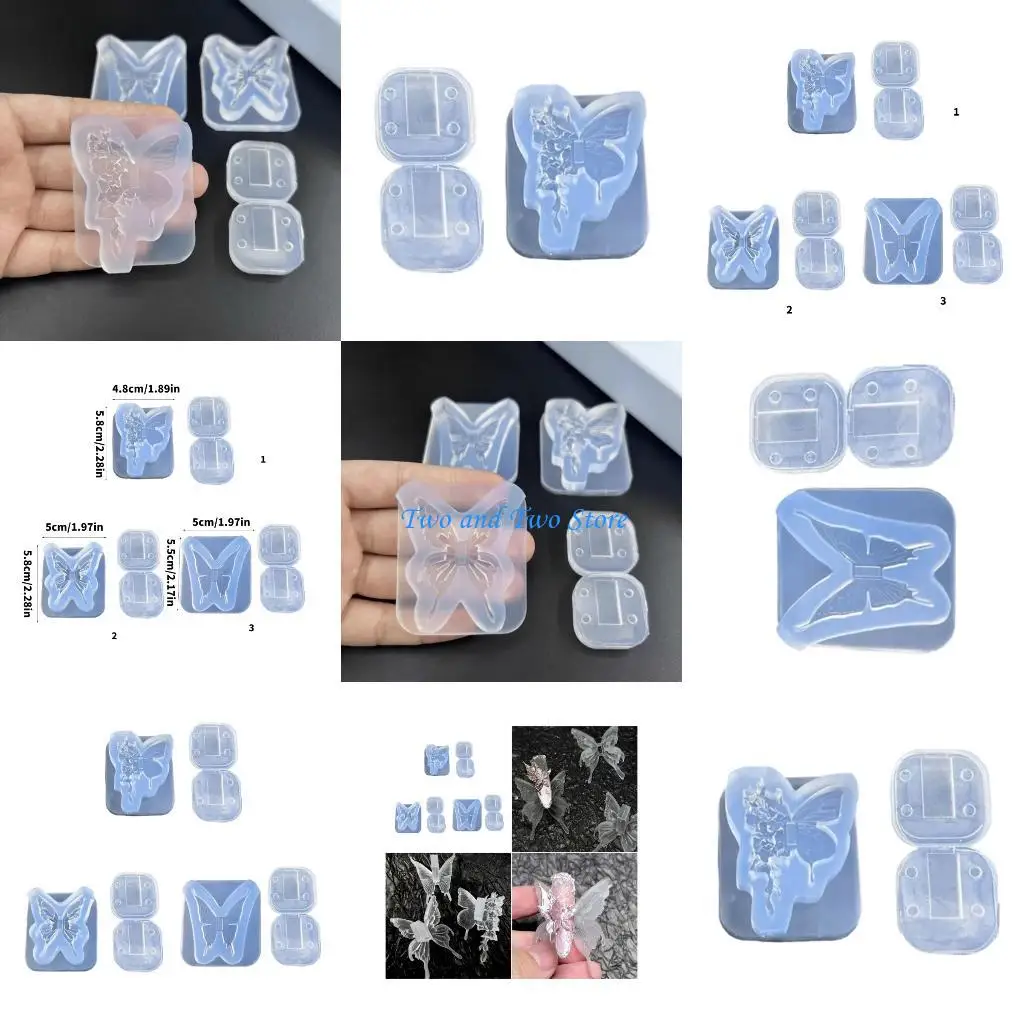 

HX6F Portable Foldable Butterfly Silicone Mold Art Tool Jewelry Crafting Supply