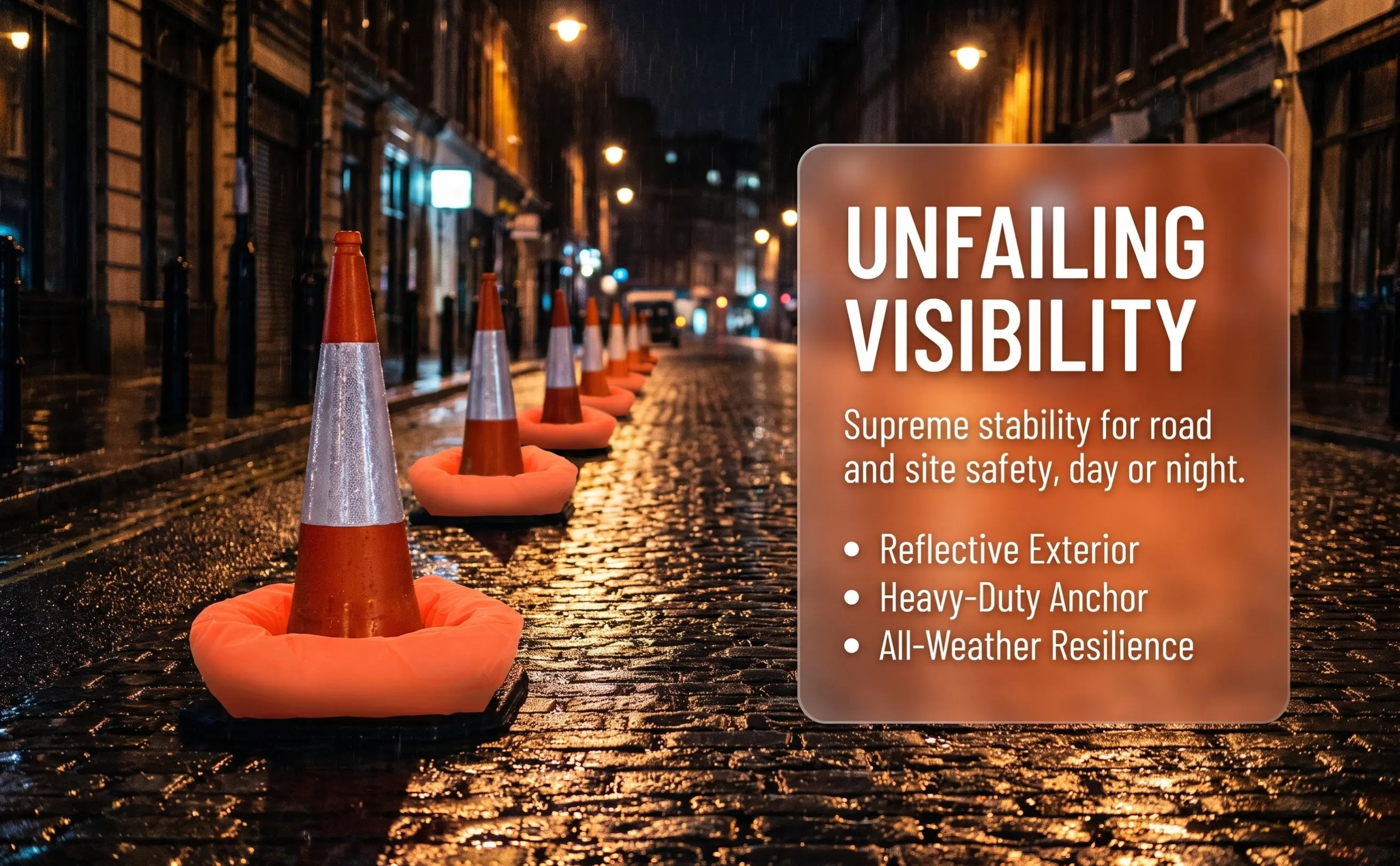 Road Traffic Cone - 5 ชิ้น ถุงทรายสำหรับกรวยสะท้อนแสง อุปกรณ์จราจร เพิ่มความมั่นคง ปลอดภัย