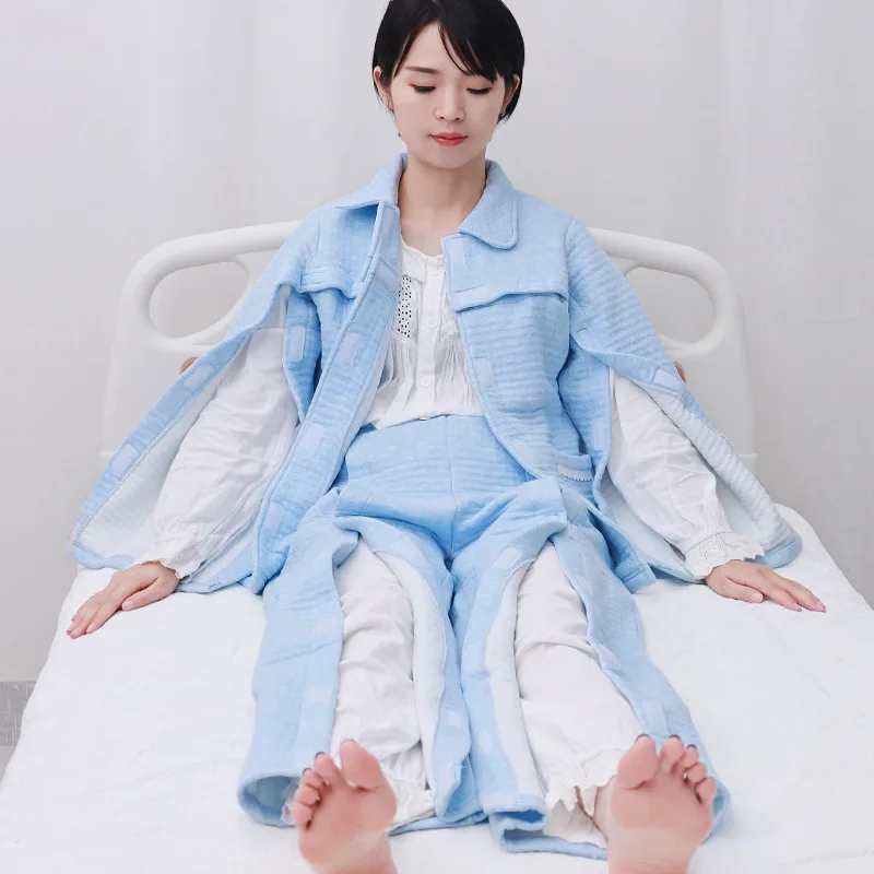Easy To Wear and Take Off Nursing Clothes Convenient for Fracture Patients Paralyzed Bedridden Elderly Pajamas Hospital Clothes