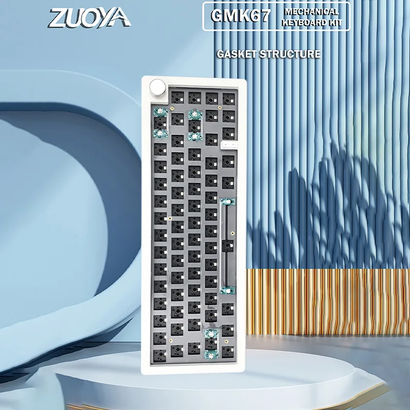 Zuoya Gmk67 Mechanical Keyboard Kit Customization DIY With Knob Hot Swappable Custom Wired Gaming Keyboard Pc Gaming Computer