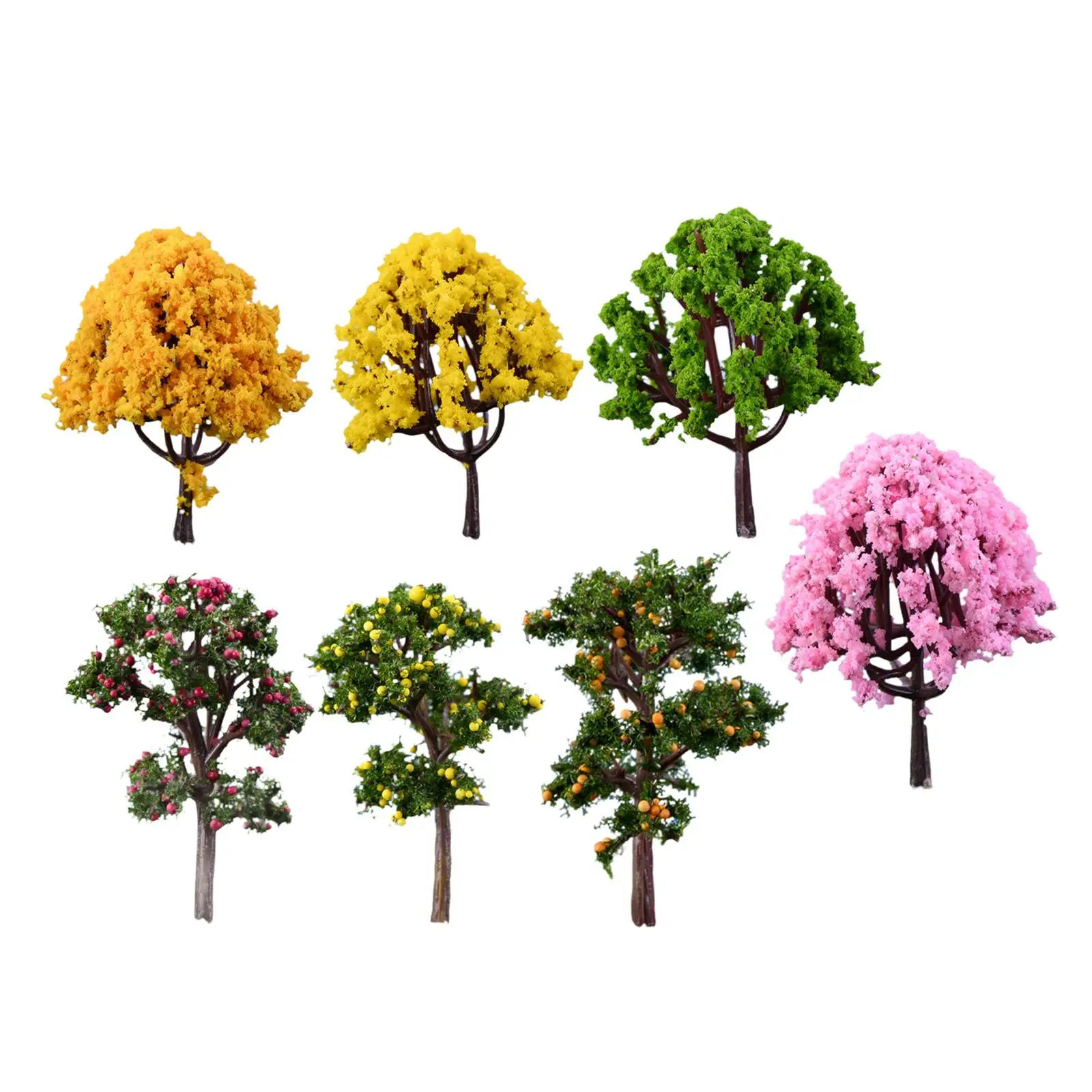 

7x Miniature Artificial Trees Mixed Model Trees for Fairy Garden DIY Crafts