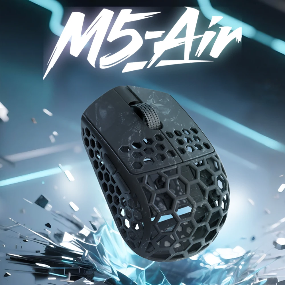 Darmoshark ゲーミングマウス M5Air 鍛造カーボンファイバーワイヤレス 8K マクロマウス 30KDPI フィンガーグリップ小型ハンドマウス 30 グラム軽量