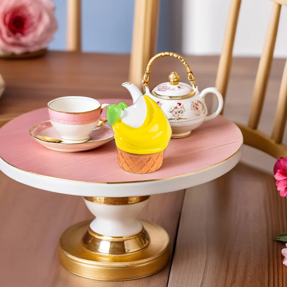 

6Pcs Fruit Ice Cream Cones Creative Summer Decor Artificial Realistic Fake Food Display Props for Home Kitchen Photography