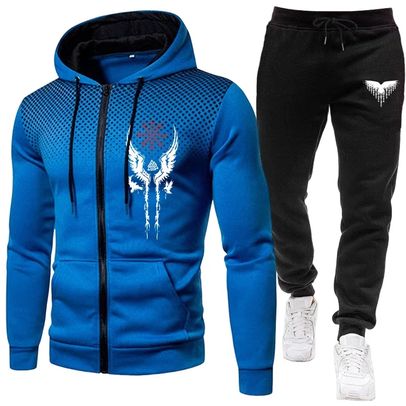 Männer Set Herbst Winter Heißer Verkauf Zipper Jacke und Jogginghose Männlich Outdoor Casual Mode Sportswear Mit Kapuze Sweatshirt Outfits