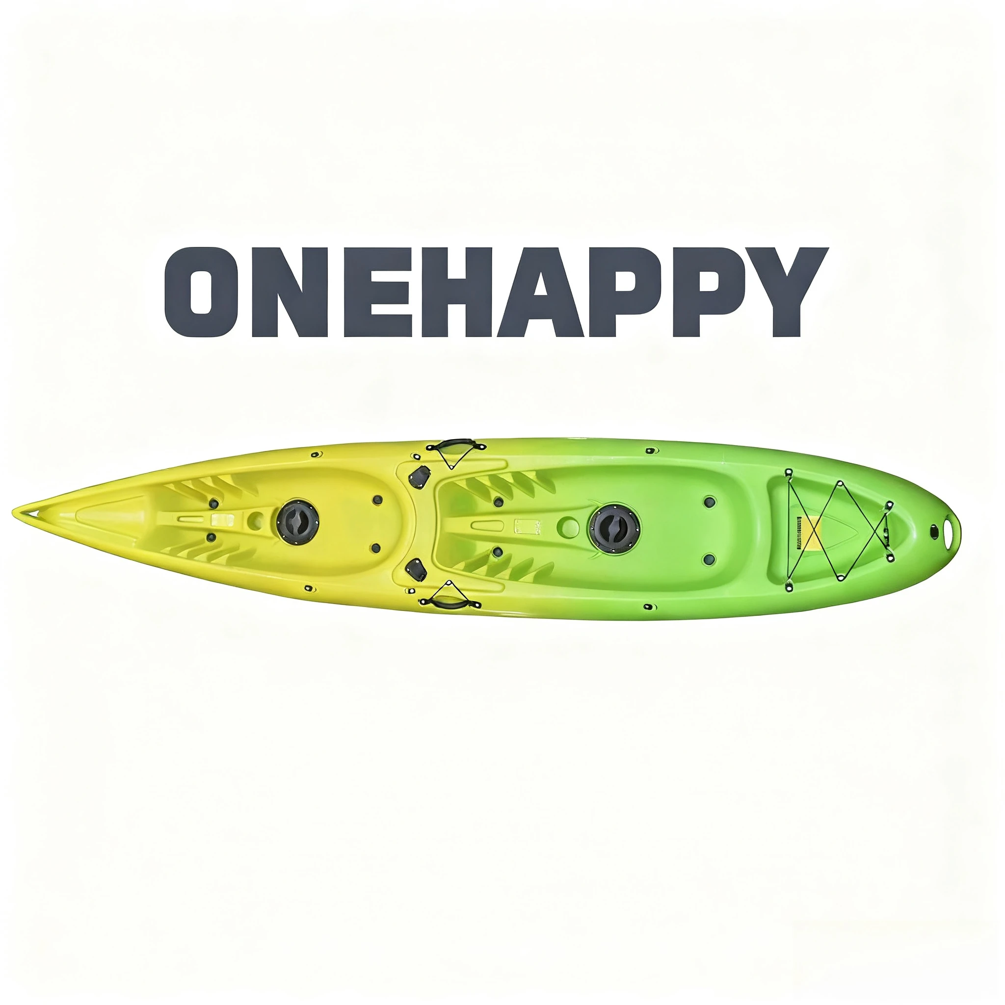 حماية من الأشعة فوق البنفسجية لشخصين، قارب كاياك بلاستيكي مصبوب من Rotomolded لشخصين بالغين مع مجاديف لصيد الأسماك في نهر البحيرة #2