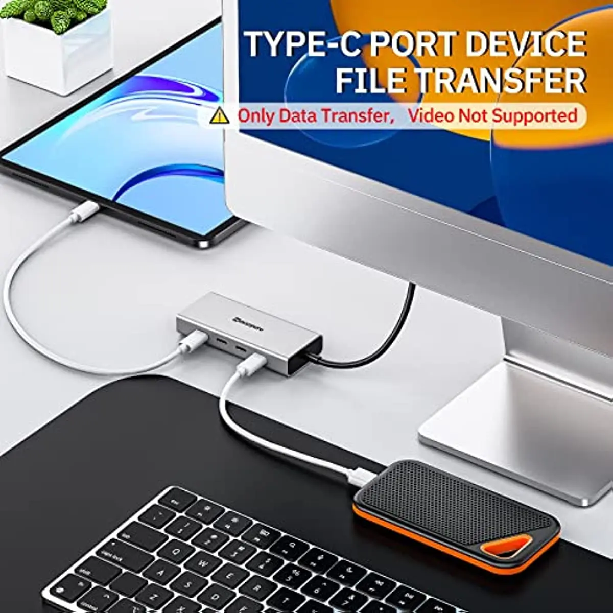 Minisopuru HUB USB C Hub 10Gbps Hub USB Type C to USB 3.2 PD 100W Adapter do Macbook Pro iMac PC Akcesoria Hub USB