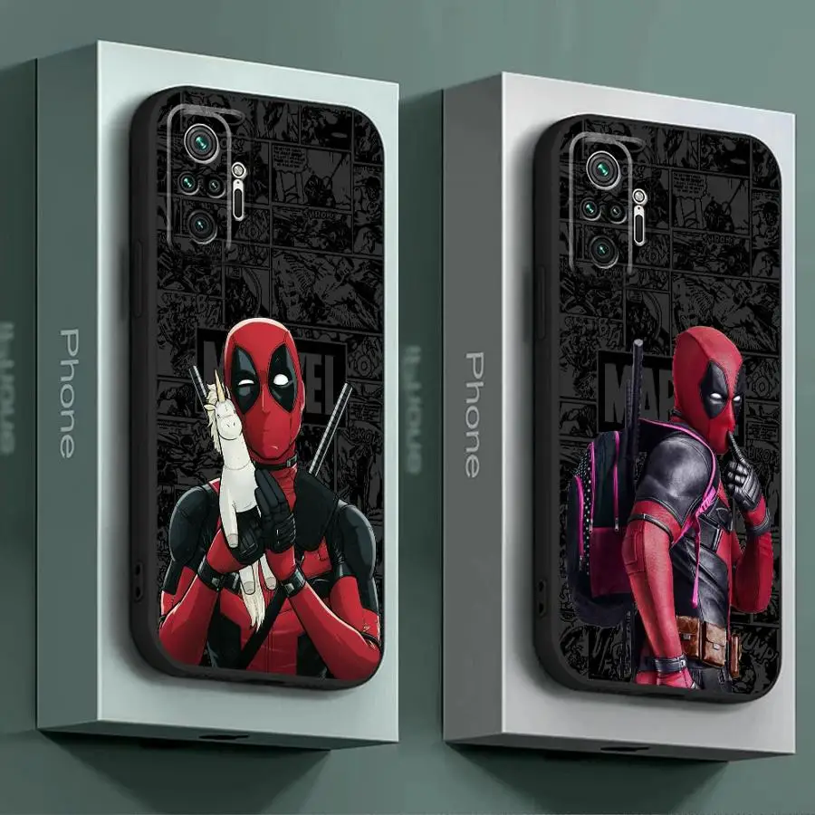 Marvel Deadpool Phone Case for Redmi Note 7 8 Pro 8T 9 Pro 9S 10 4G 5G 10 11S 10 11 12 13Pro 10Lite 12 13ProPlus5G 12 13 4G 5G