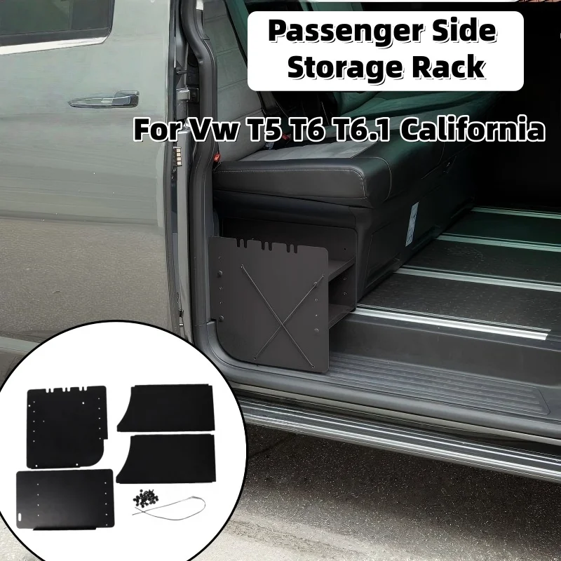 

Car Shoe Storage Rack For Vw T5 T6 T6.1 California Passenger Side Storage Rack Campervan Motorhome Storage Organiser Box