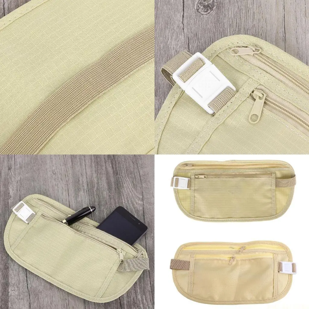 

X90D Дорожная сумка Скрытый кошелек Паспорт Деньги Поясная сумка Тонкая секретная безопасность