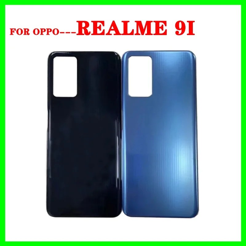 For Realme 9i RMX3491 Back Battery Glass Cover With LCD Front Middle Frame Bezel & Volume ButtonsWith Camera Lens Button