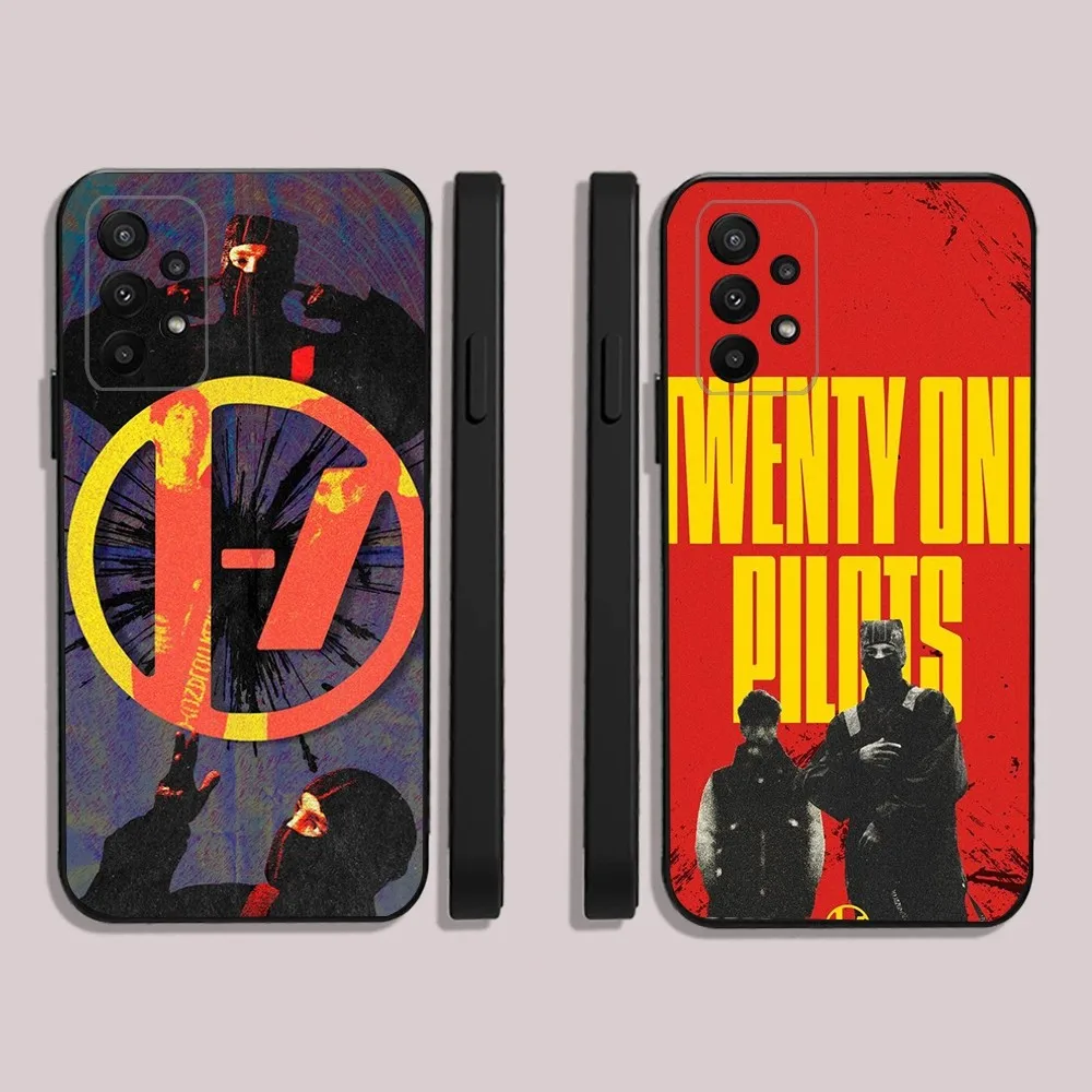 

T-Twenty One Pilots Phone Case For Samsung S24,23,22,30,21,10,9,Ultra,Plus,Lite,FE,5G Black Soft Case