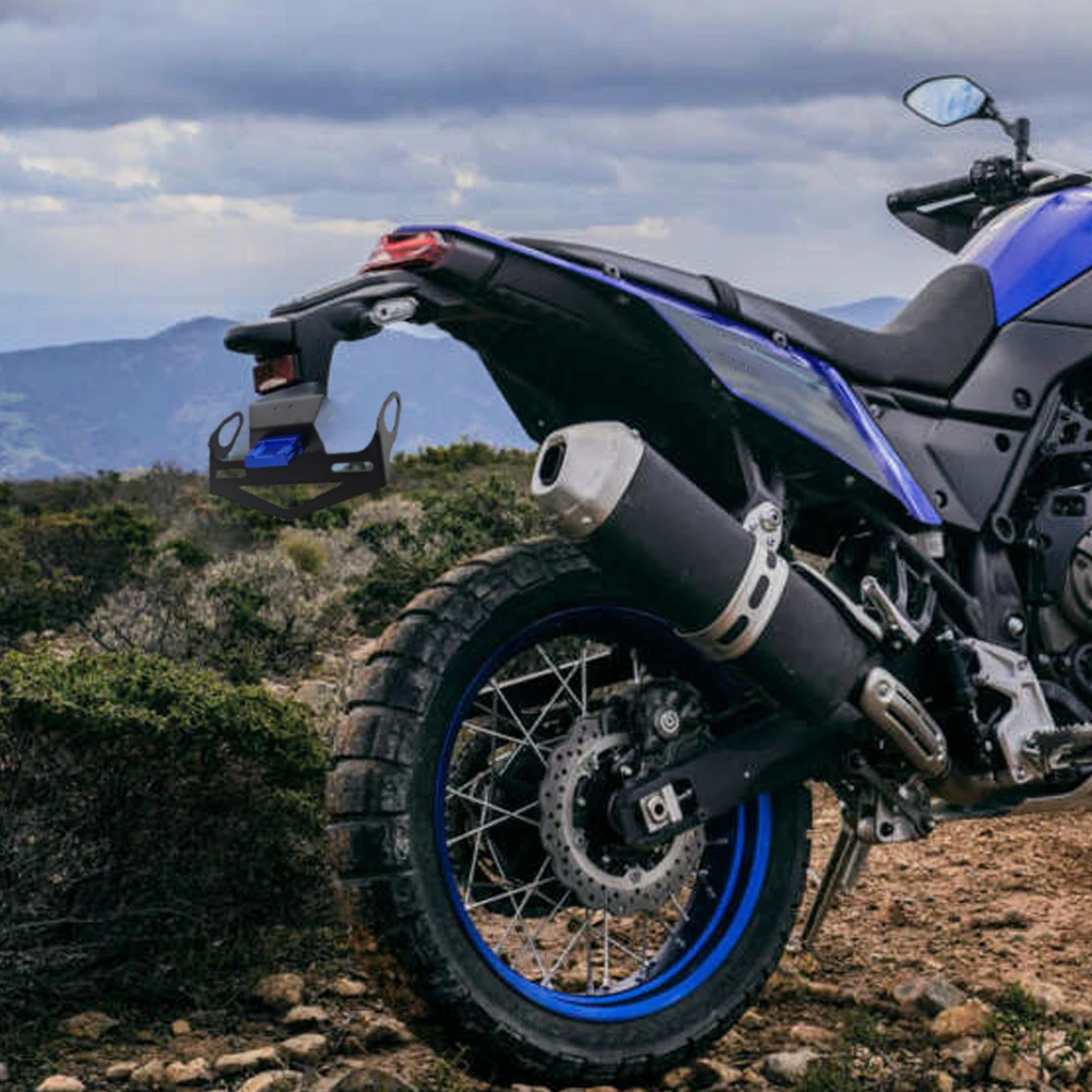 For Yamaha Tenere 700 Tenere700 Rally XTZ700 T7 Aluminum License Plate Bracket with Light Tail Tidy Fender Eliminator 2019-2024