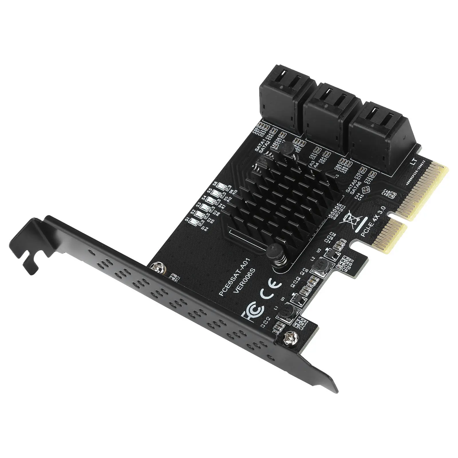 

PCI-E to 6 Ports SATA 3.0 6G Expansion Card Adapter PCI-e PCI Express 3.0 Gen3 Controller Board Expansion Card Support x4 x8 x16