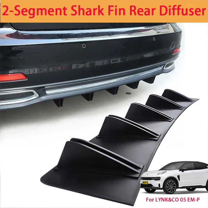 For LYNK&CO 05 EM-P Shark Fin Rear Diffuser Split Chassis Spoiler Auto Aerodynamic Parts Aerodynamic Modification