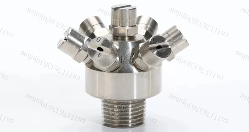 Automatic rotary cleaning nozzle, high pressure, no dead angle, fan shaped spray head inside the bottle