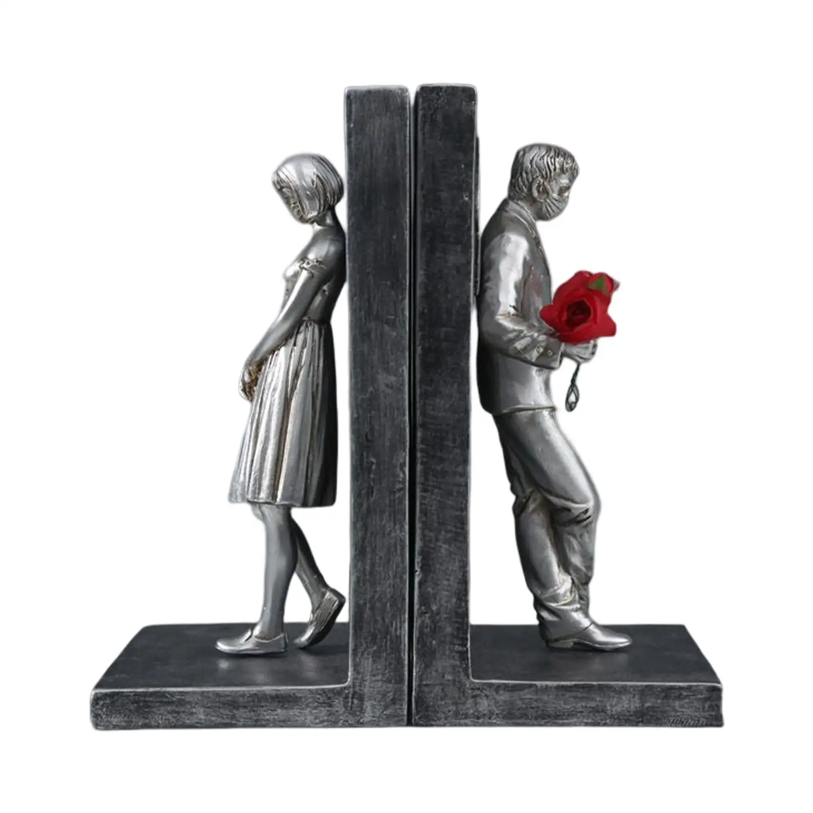 Decorative Bookends for Heavy Books Creative Book Holder Ren Book Ends Argent