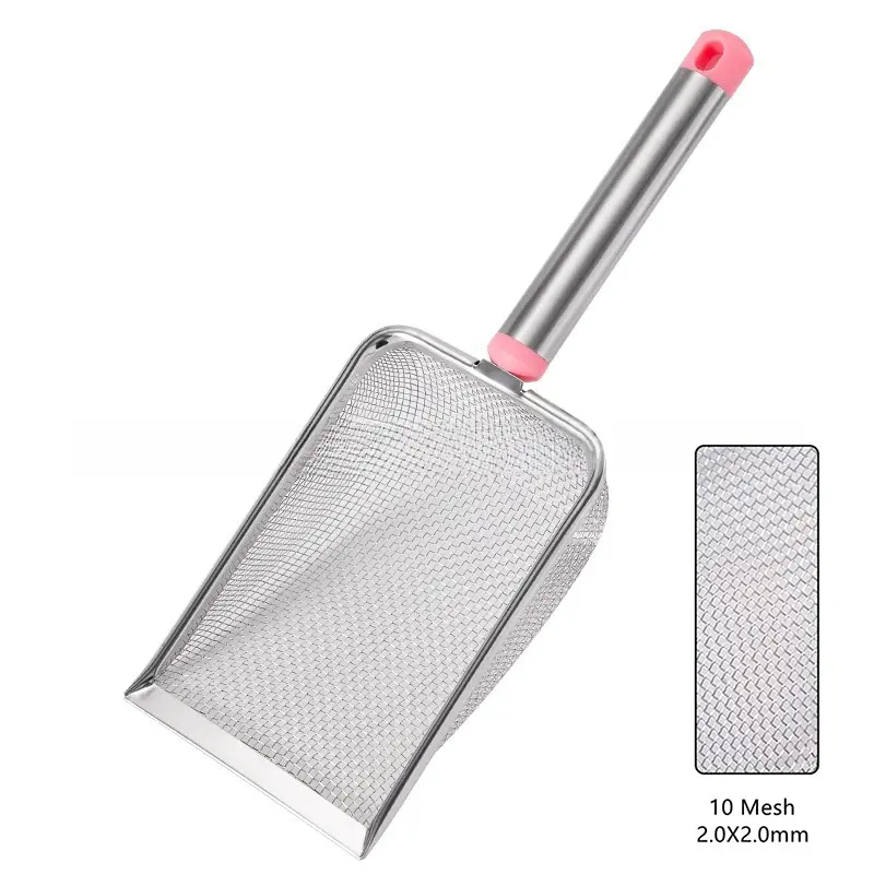 Stainless Steel Fine Mesh Cat Litter Scoop Easy To Clean Non-Stick Shovel For Reptiles Sand Efficient Durable Litter Scoop - Image 10