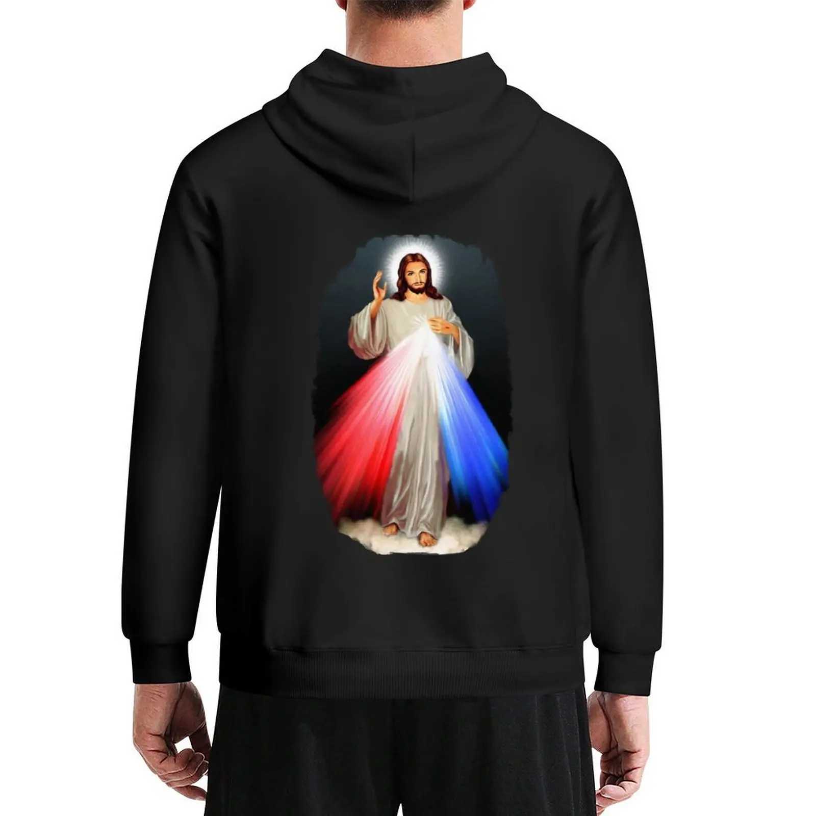 

Divine Mercy Hoodie hooded shirt mens clothing men's sweat-shirt set men clothes new hooded tee