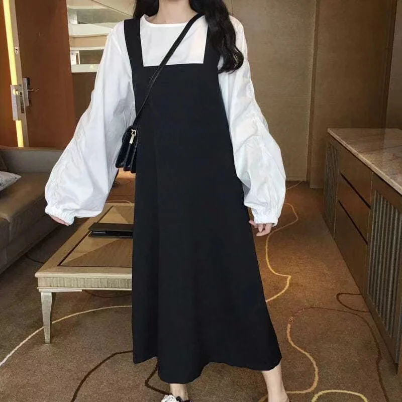 150kg Big Add Large Size Long Sleeve Casual Blouse And Dresses Set Loose Female Clothing Oversize Women Summer Shirt Dress Set