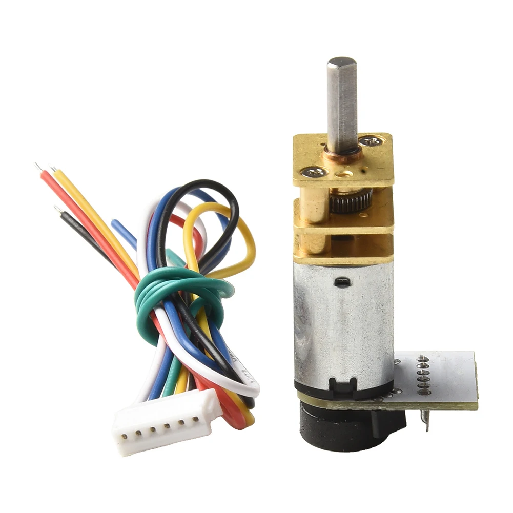 

1 шт. редукторный двигатель постоянного тока для JGA12, для энкодера N20, 6В, с металлическим редуктором, высоким крутящим моментом, для DIY-модулей